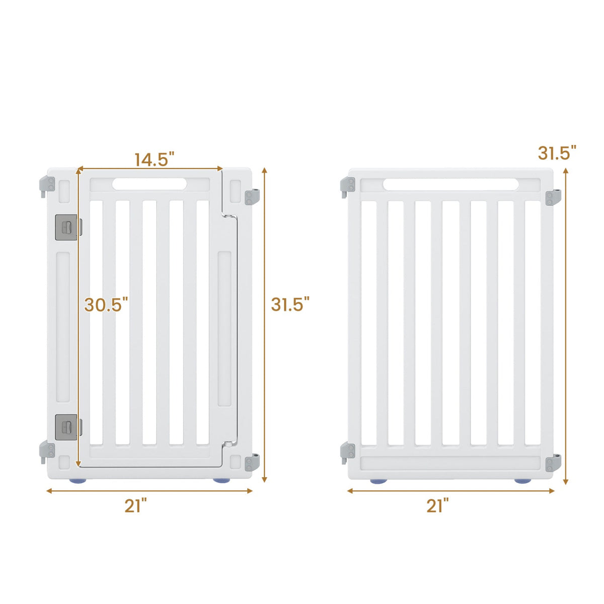 16-Panel Dog Playpen 31.5" Height Indoor Outdoor Pet Gate DirectDeals