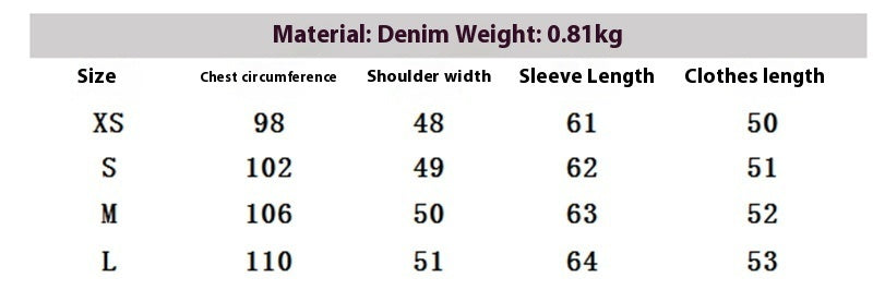 New Women's Hemming Sleeve Denim Jacket Coat Trousers