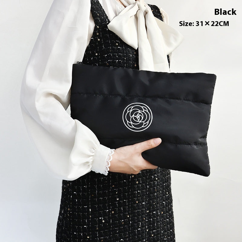New Camellia Classic Hand-held Cosmetic Bag
