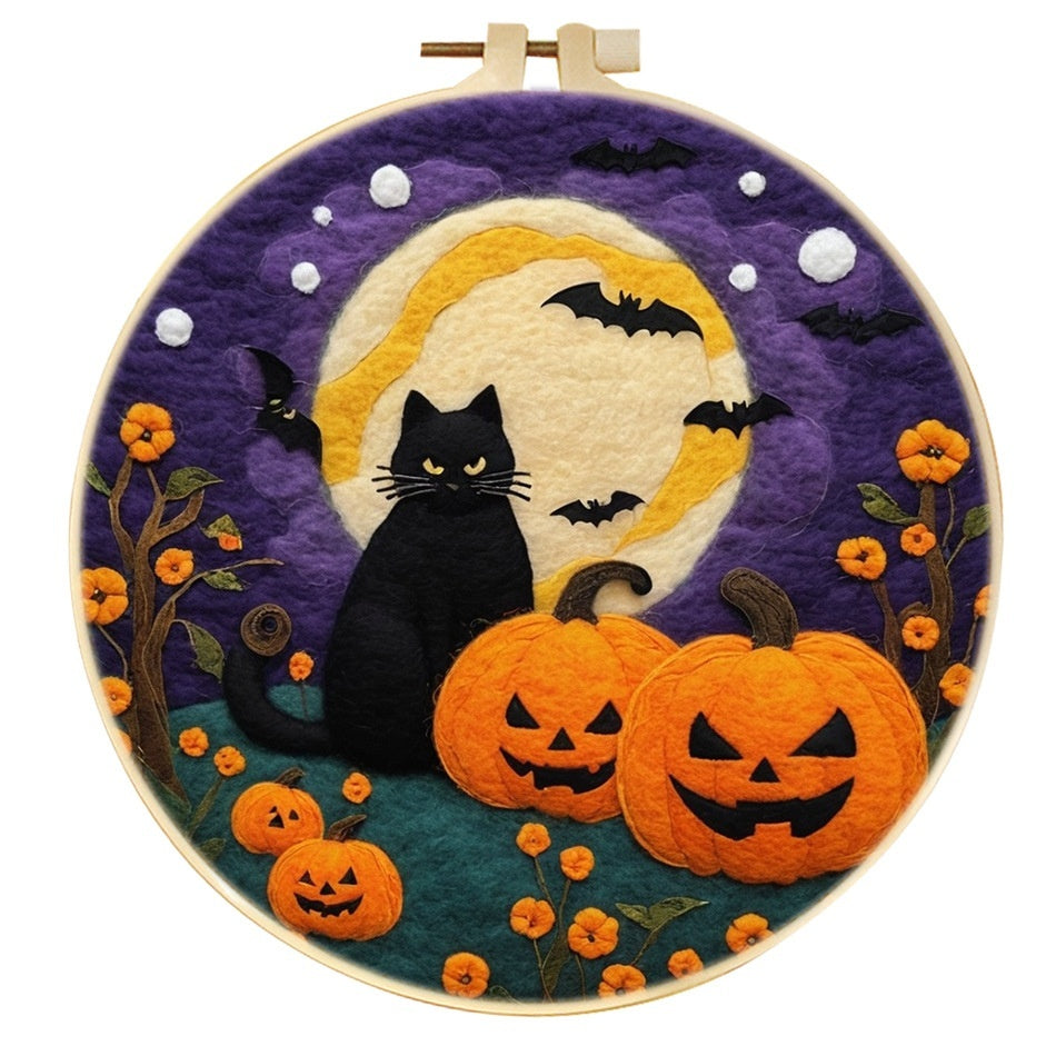 Wool Felt Painting With Embroidery Frame Needle Felt Supplies Suitable For Beginners My Store