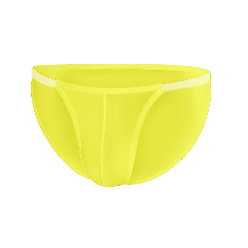 Men's Transparent Belt Personality Ice Silk Thin U Convex Sexy Panties