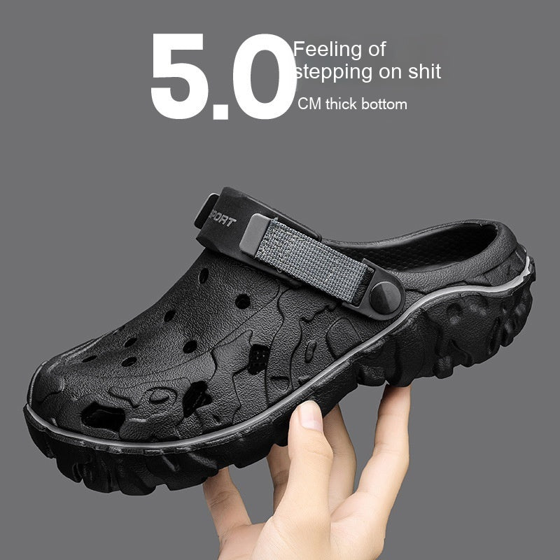 Breathable Soft Bottom Sports Beach Sandals: Casual, Two-way Wear