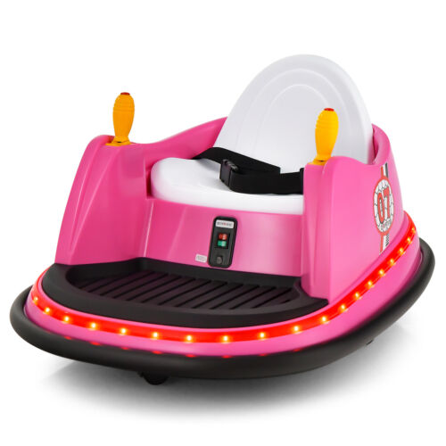 360° Spin Race Bumper Car for Kids with Remote Control - Pink 12V Vehicle MagicCars