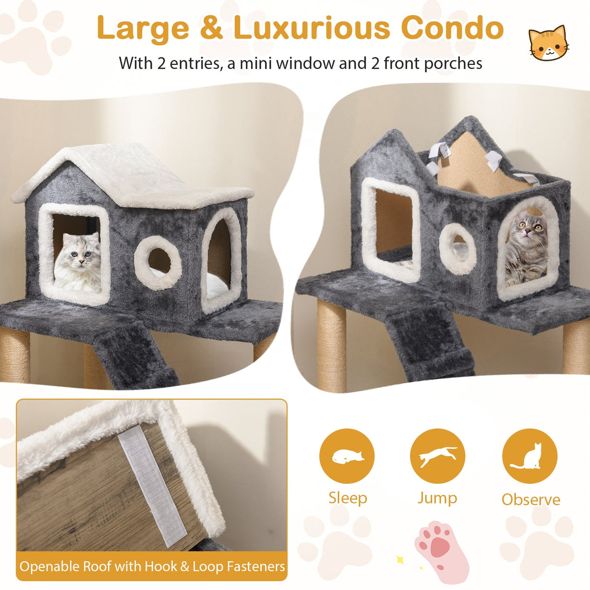 36 Inch Tower Condo Scratching Posts Ladder Cat Tree