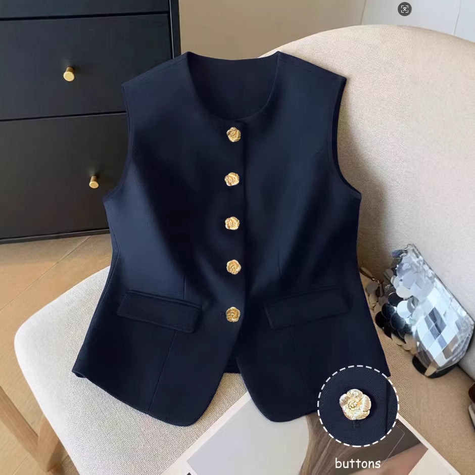 Womens Fashionable Relaxed-fit Niche-style Vest
