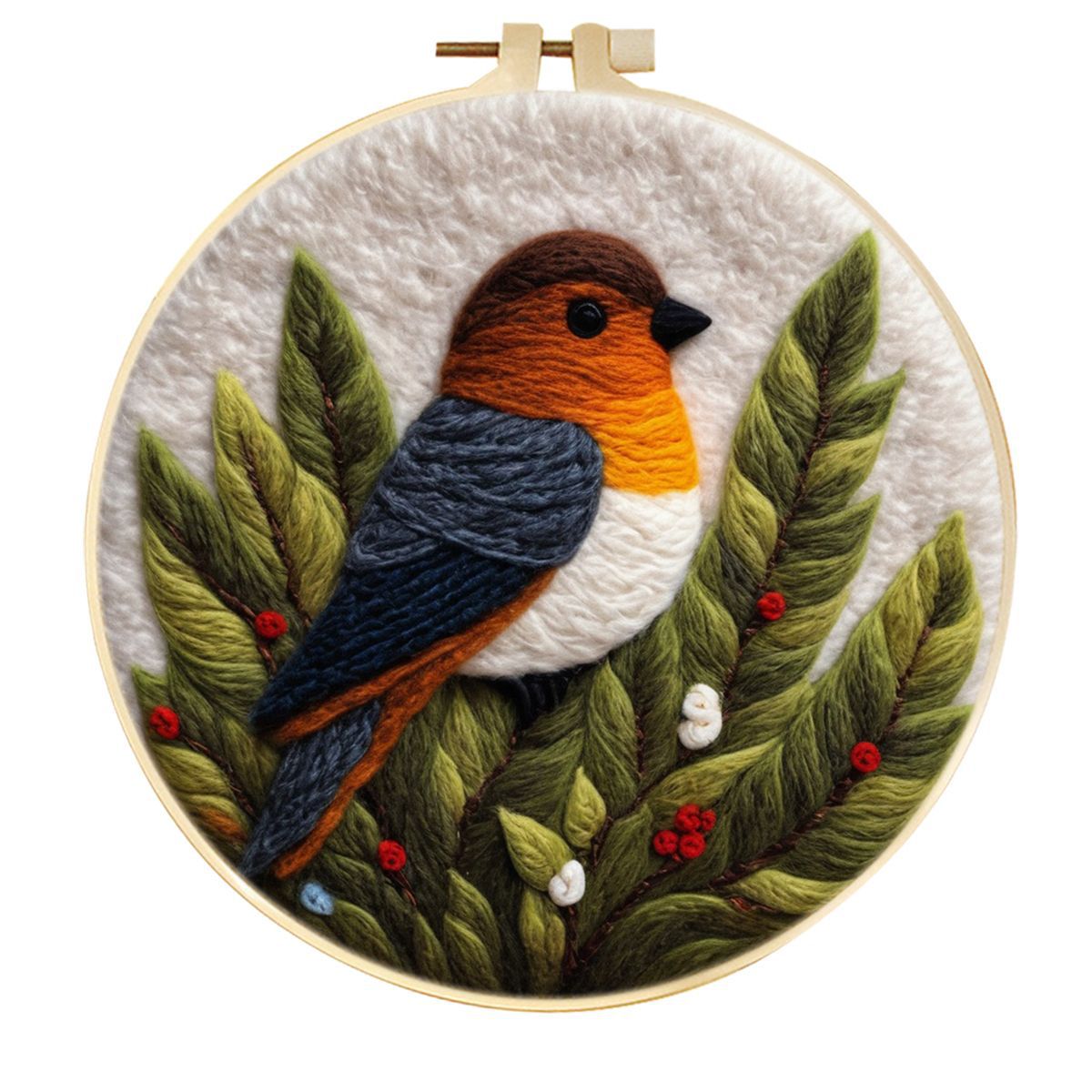 Wool Felt Painting With Embroidery Frame Needle Felt Supplies Suitable For Beginners My Store