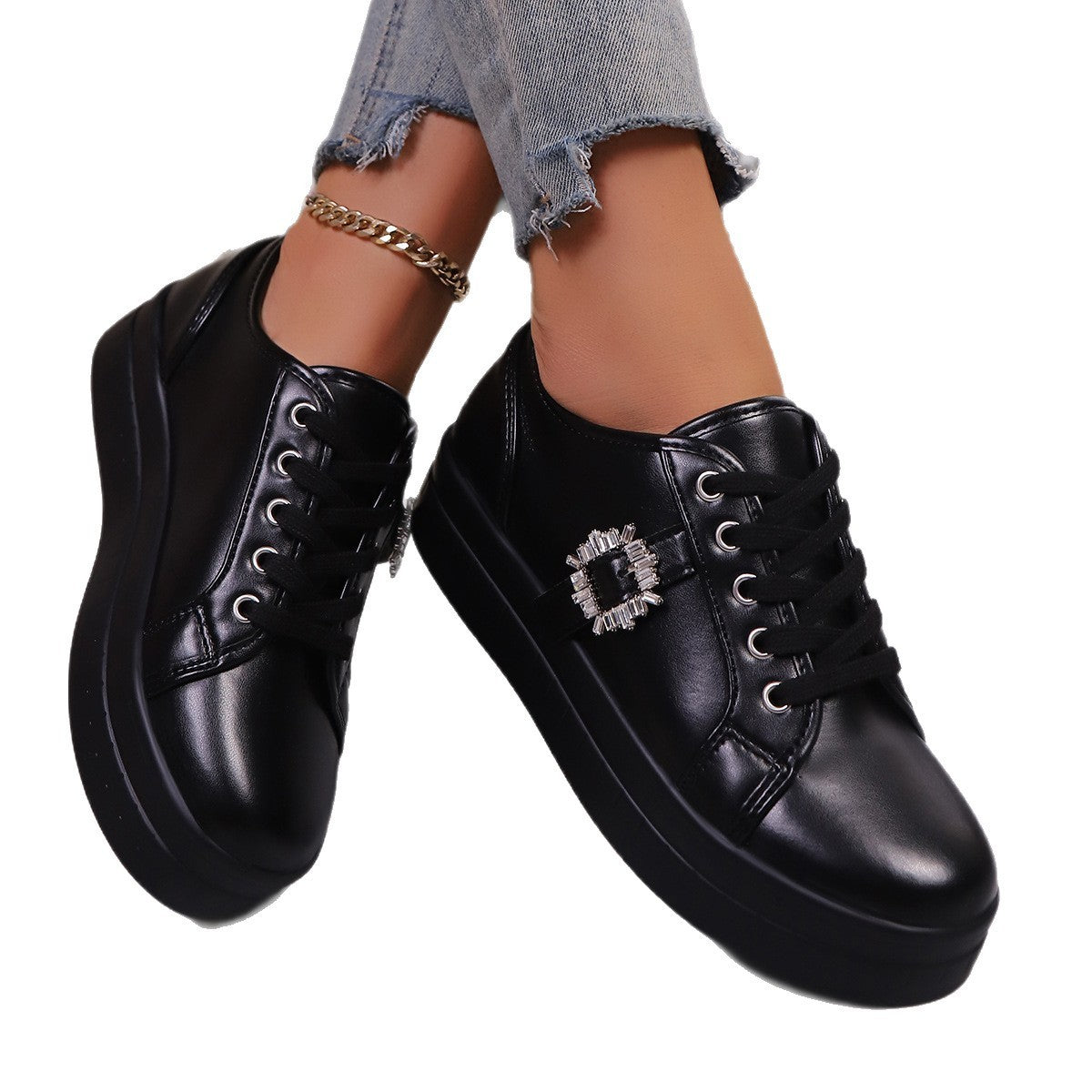 New Soft Bottom Leather Sports Women's Shoes
