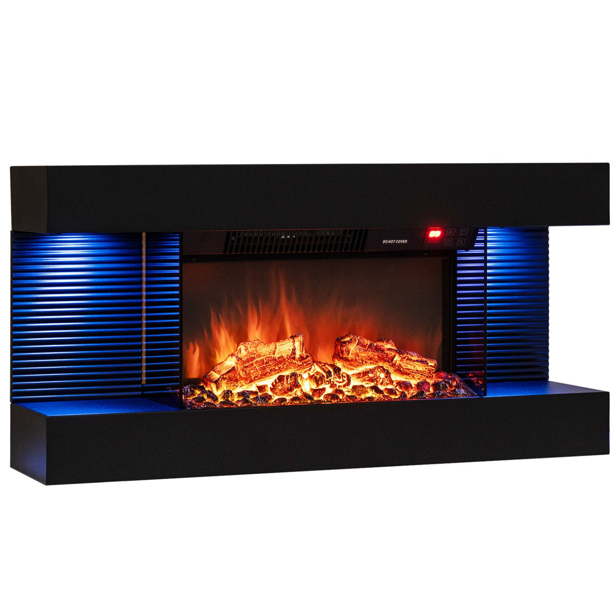 32-Inch Wall Mount Electric Fireplace with WiFi & Floating Mantel DirectDeals