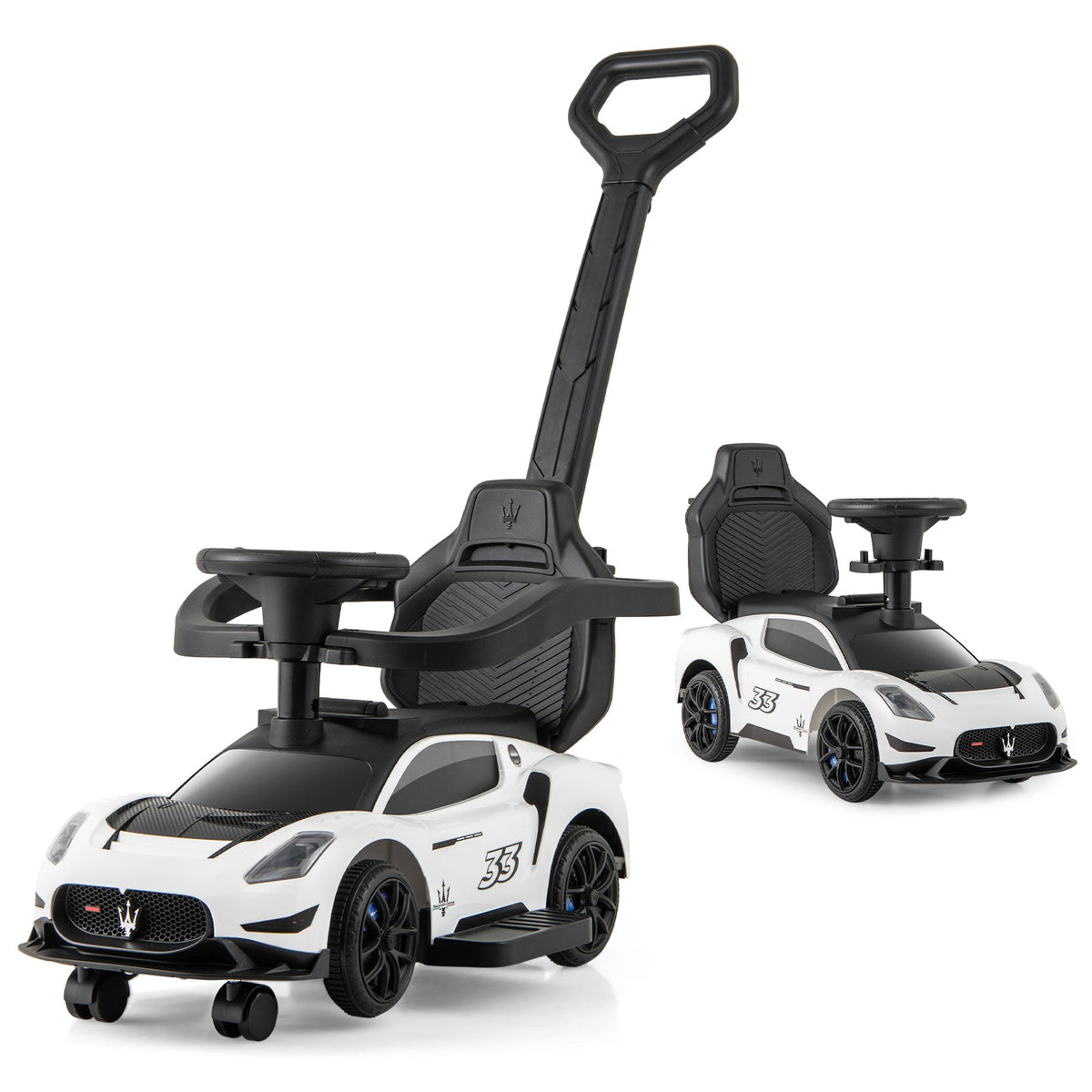 3-in-1 Ride on Push Car Maserati Licensed Sliding Car with Music