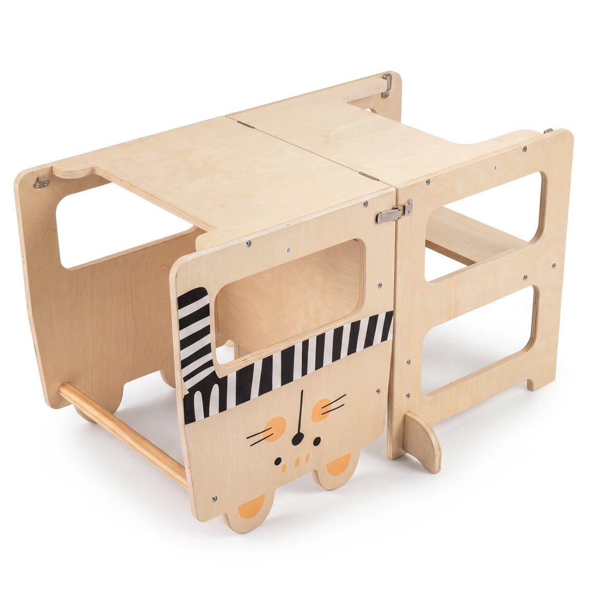 3-in-1 Wooden Kids Step Stool with Chalkboard DirectDeals