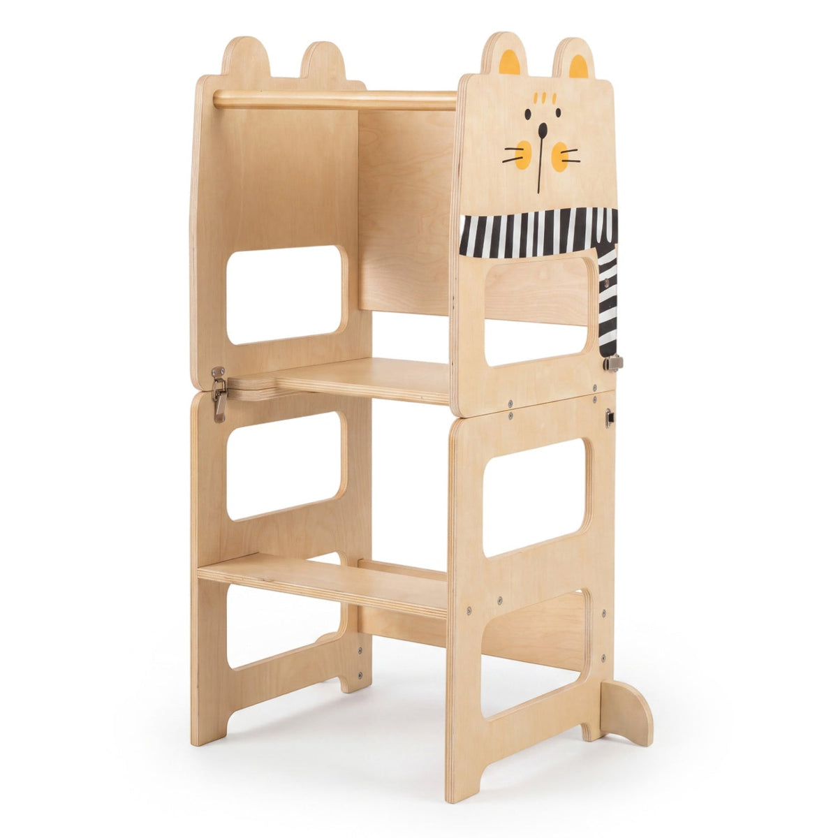3-in-1 Wooden Kids Step Stool with Chalkboard DirectDeals