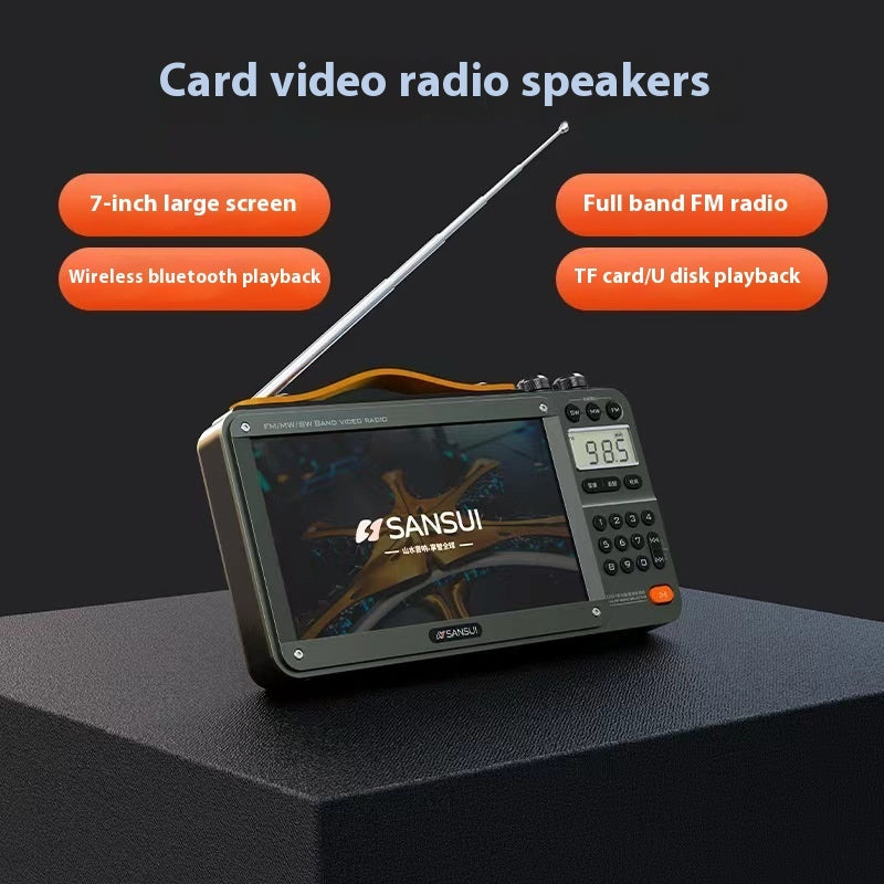 Elderly Full Band Bluetooth Radio with Video Player