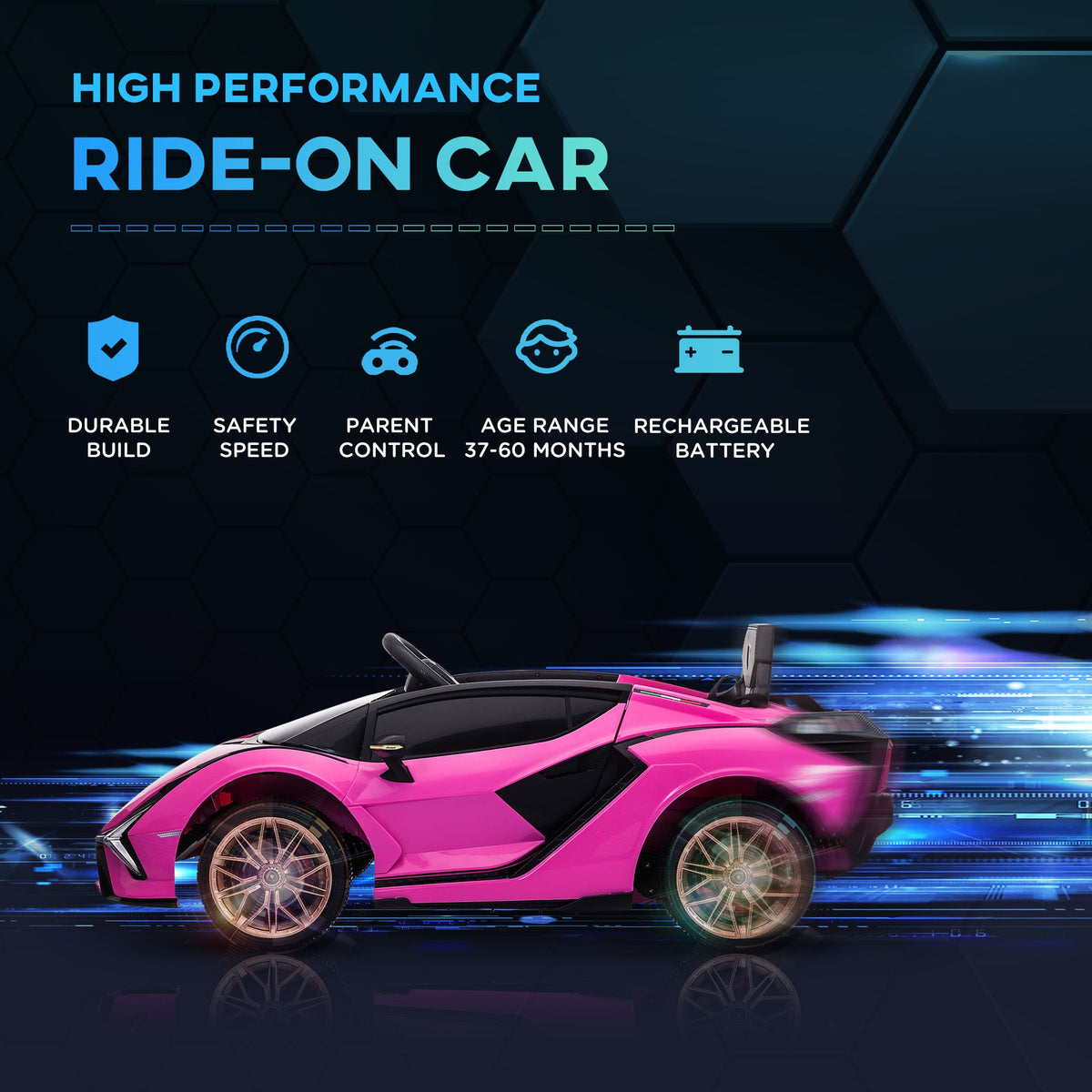 Lamborghini SIAN 12V Kids Electric Ride On Car Toy with Remote Control MagicCars