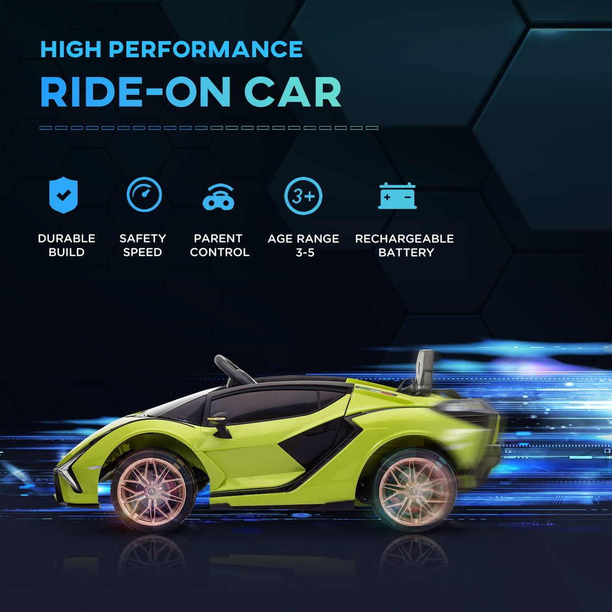 Lamborghini SIAN 12V Kids Electric Ride On Car Toy with Remote Control MagicCars