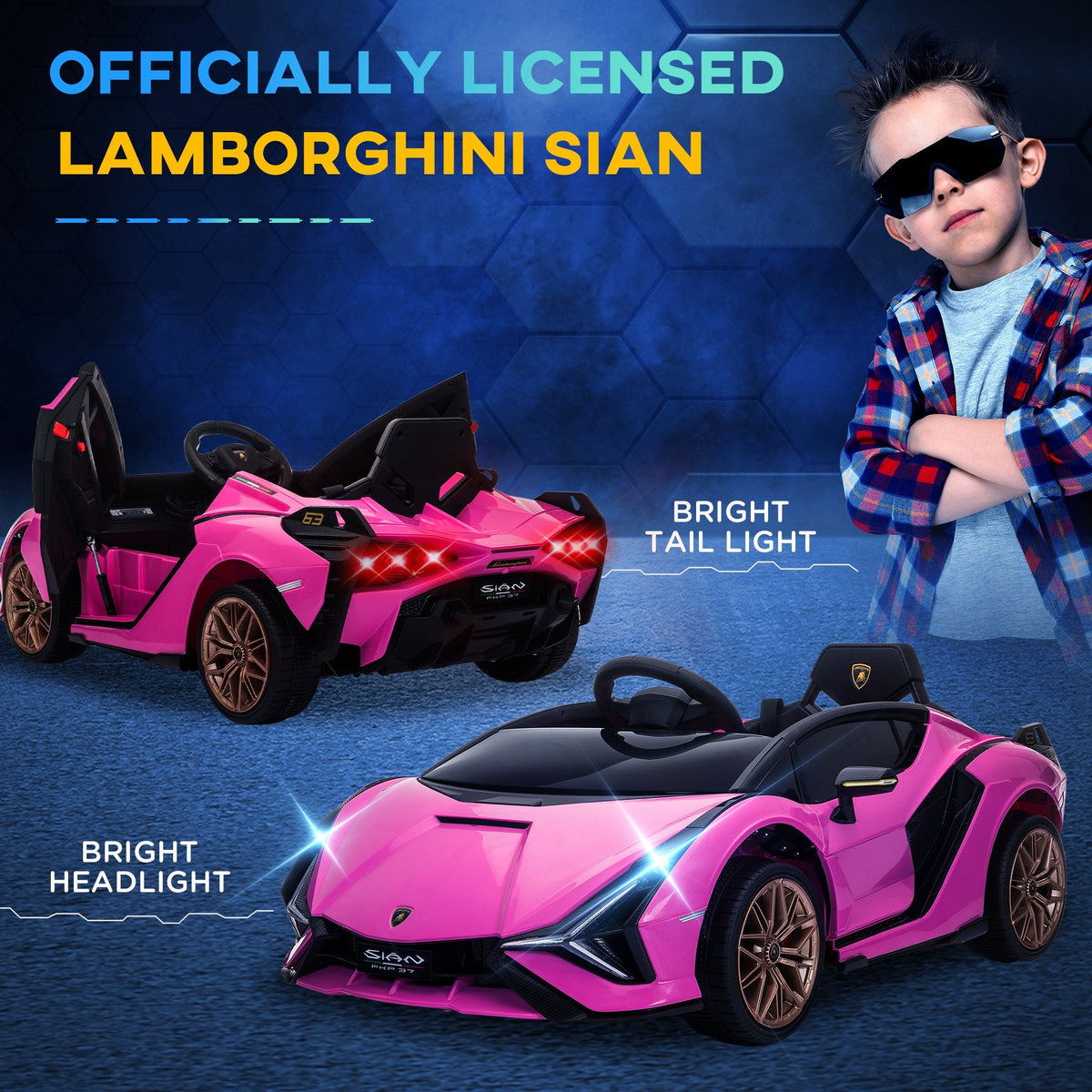 Lamborghini SIAN 12V Kids Electric Ride On Car Toy with Remote Control MagicCars