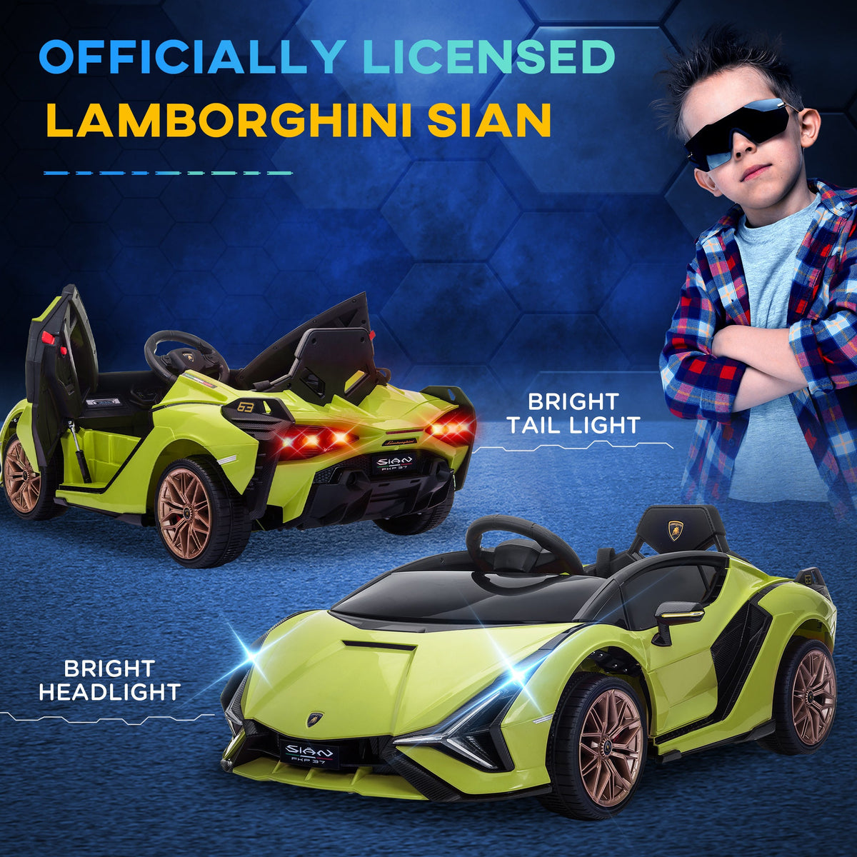 Lamborghini SIAN 12V Kids Electric Ride On Car Toy with Remote Control MagicCars