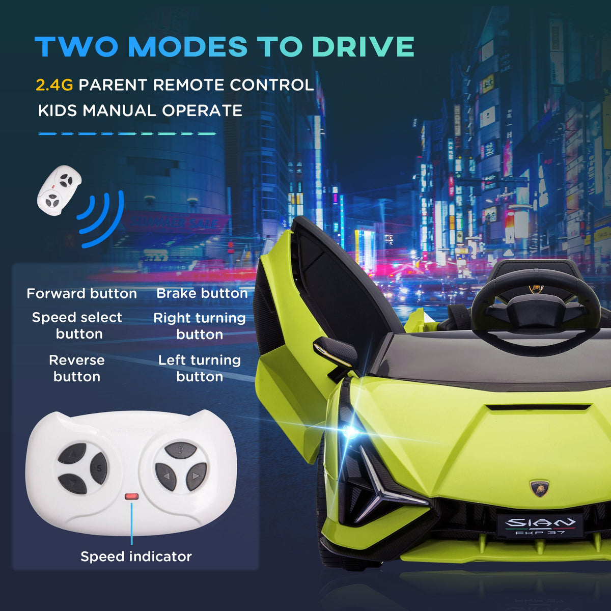 Lamborghini SIAN 12V Kids Electric Ride On Car Toy with Remote Control MagicCars