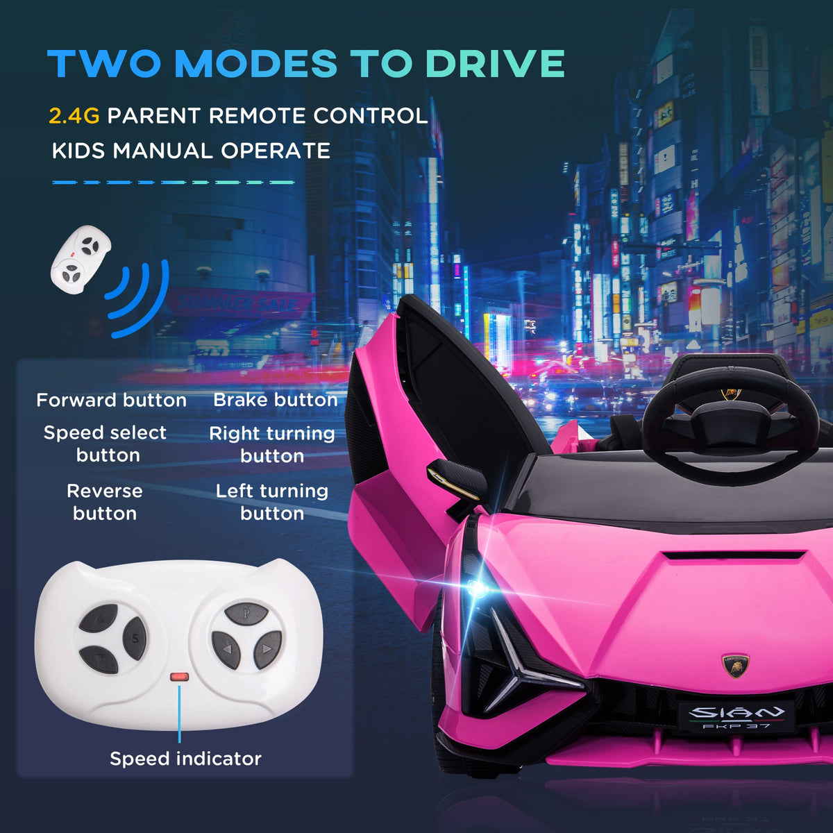 Lamborghini SIAN 12V Kids Electric Ride On Car Toy with Remote Control MagicCars