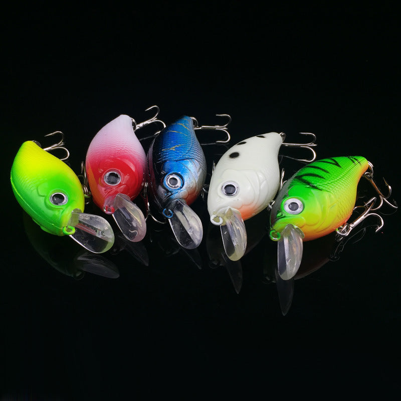 WALK FISH 5-Piece Minnow Lure Set - 5 Colors, Hard Bait