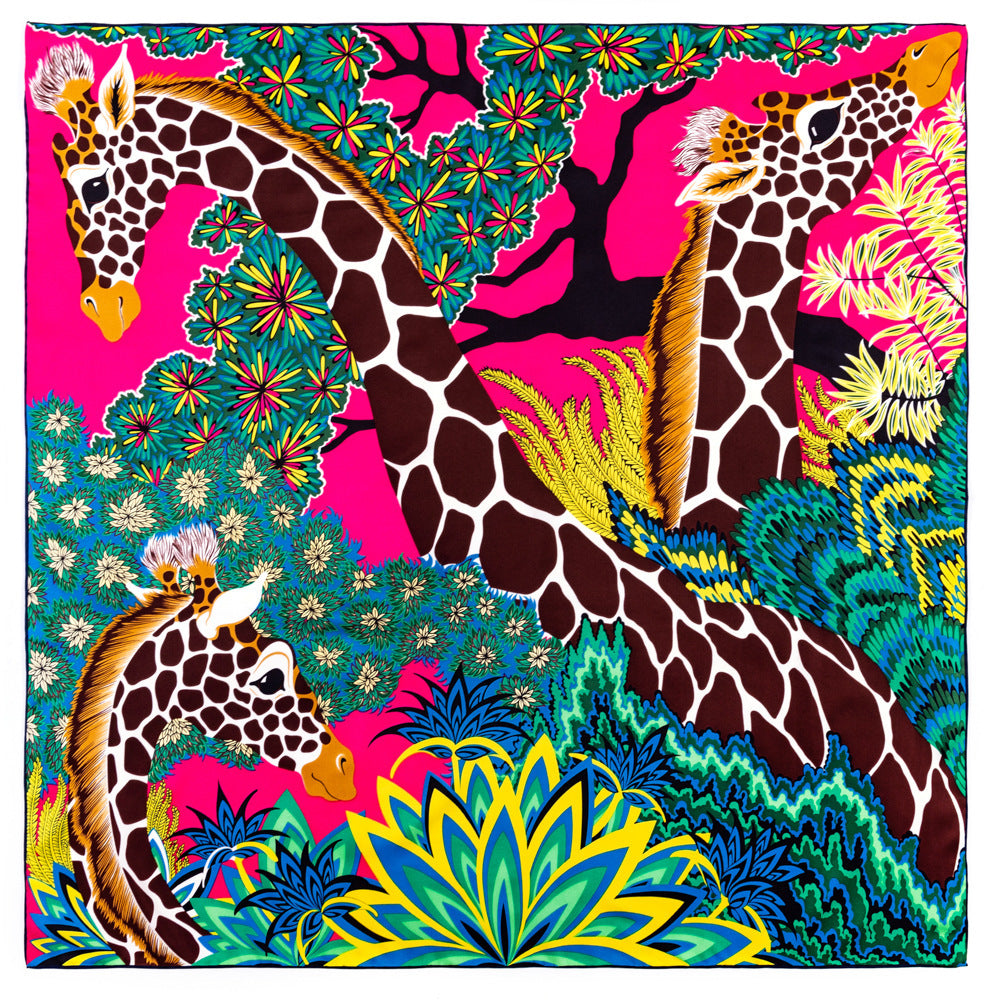 Handmade Curling Scarf Female 90cm Jungle