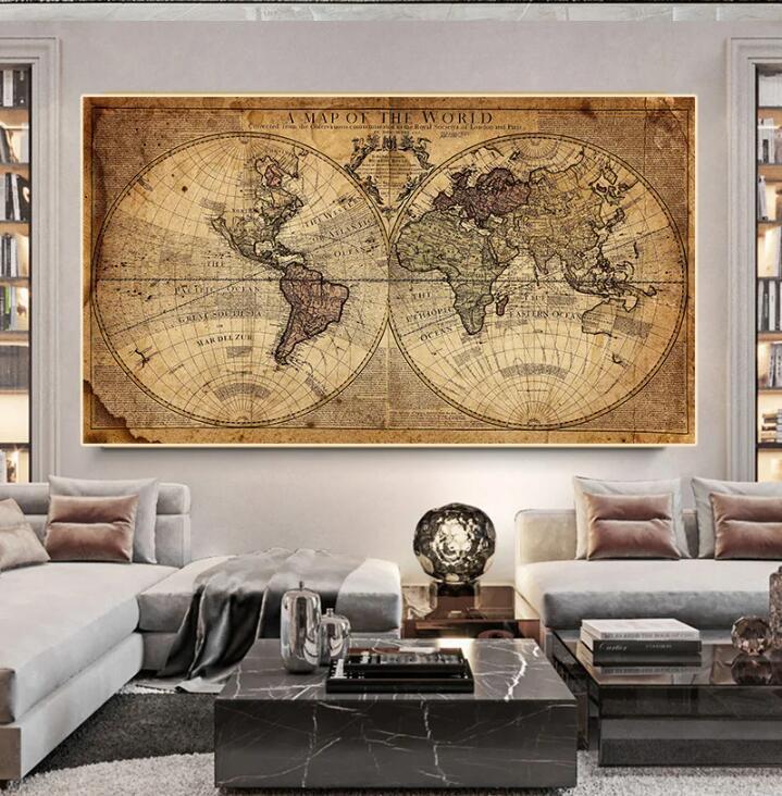 Canvas Earth Painting Living Room Poster Decoration My Store