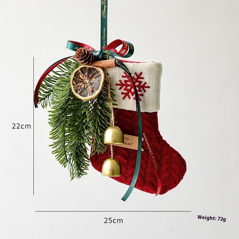 Knitted Christmas Stockings, Decoration, Scene Layout