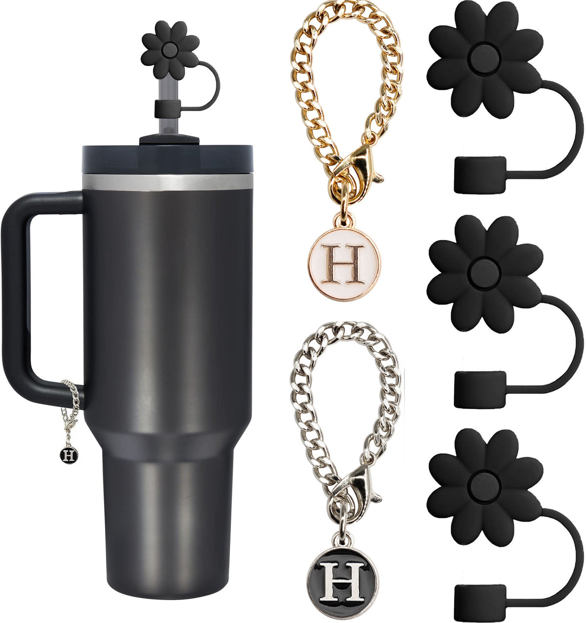 Tumbler Letter Handle Charms - 5PCS