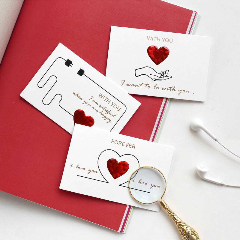 Red Heart Greeting Card Forever Love