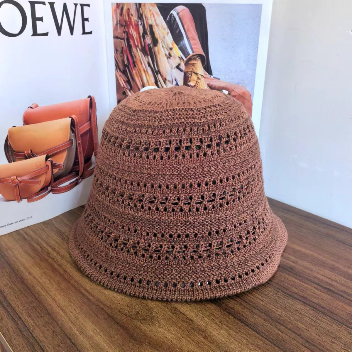 Women's Korean-style Sun Hat Knitted Hollow-out