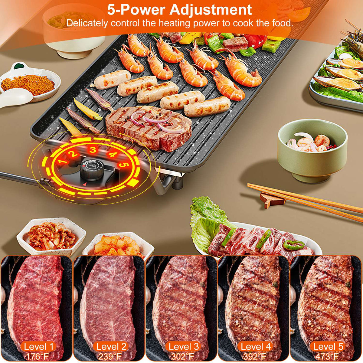 Electric Grill – Non-Stick Tabletop BBQ for Indoor/Outdoor Use GBruno Store