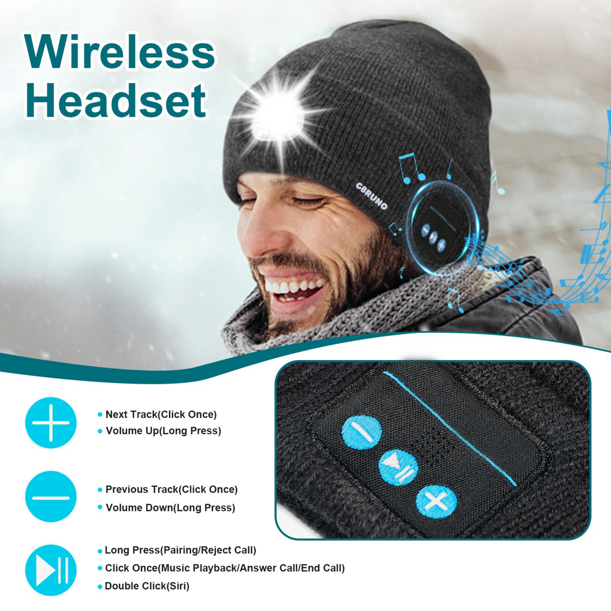 GBruno Wireless Beanie Hat