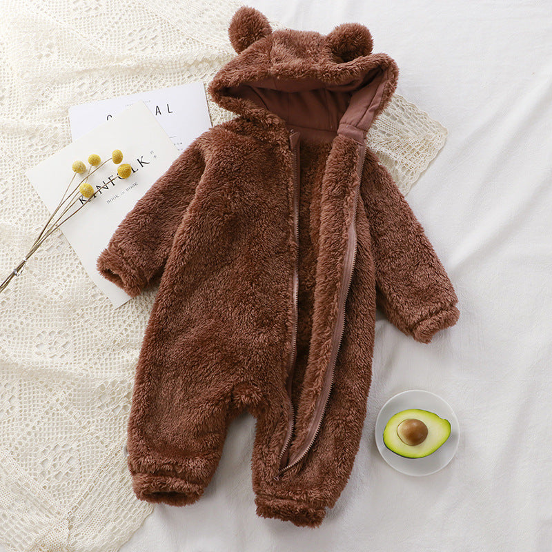 Baby One-piece Winter Newborn Warm Rompers Baby Plush Outer Wear Sell My Stuff