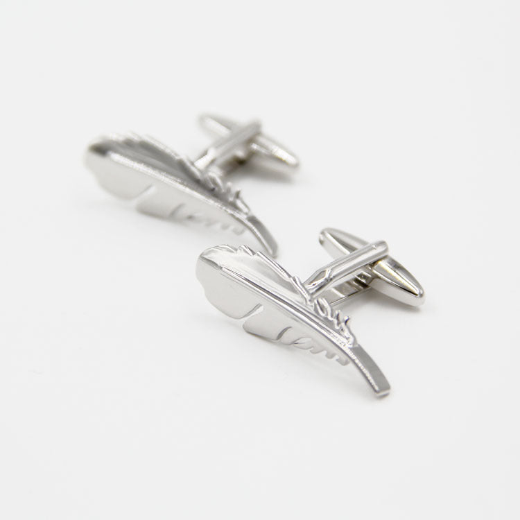 Feather Shape Men's Cufflinks