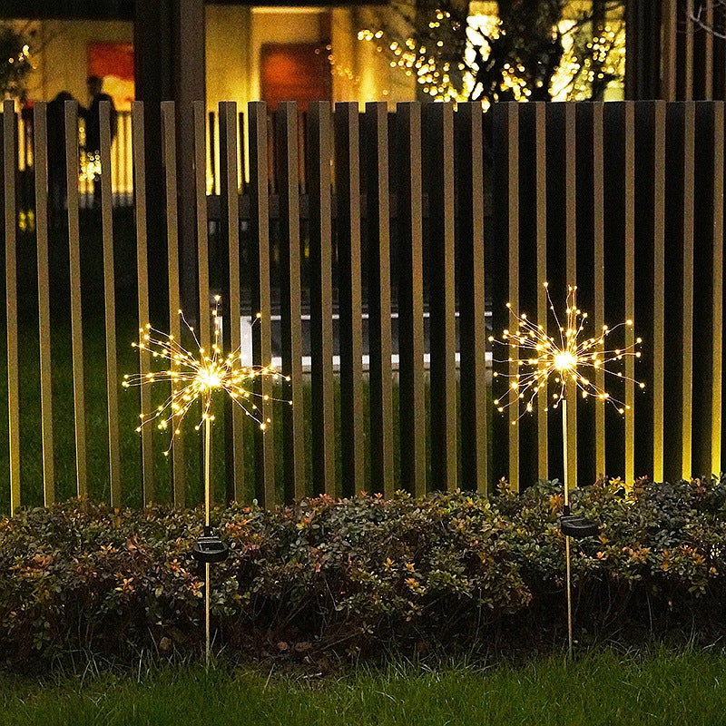 Solar Fireworks LED String Lights Decor
