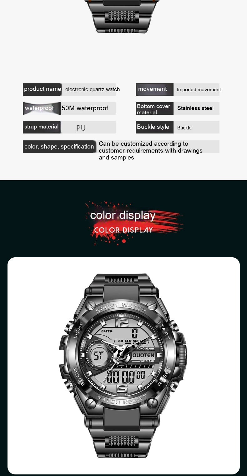 Multi-function Sports Quartz Watch