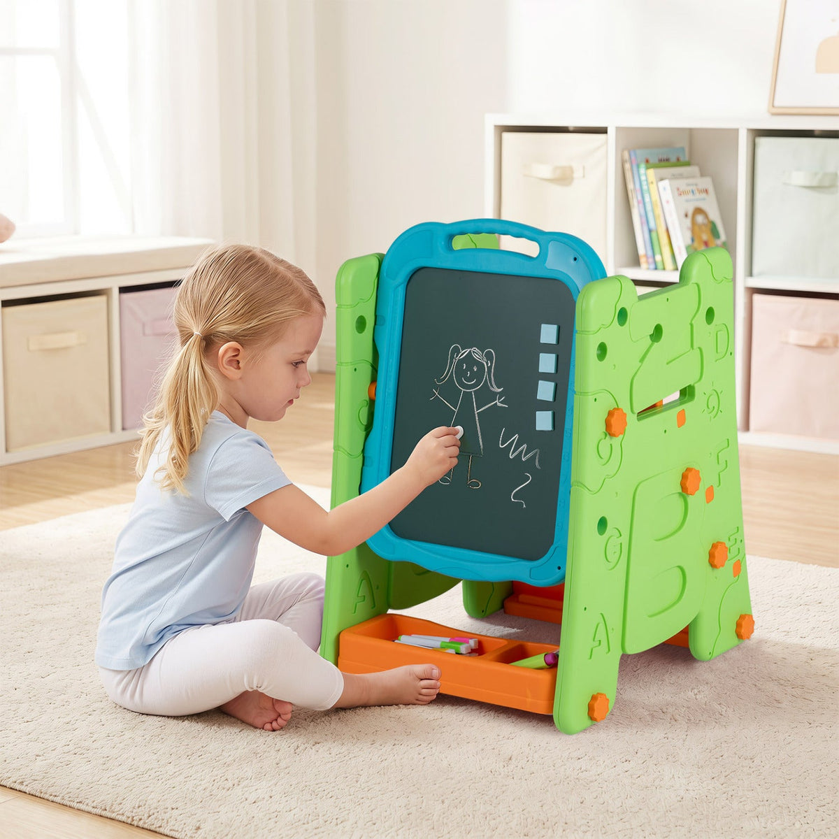 Kids Art Easel 4-in-1 Double Sided Magnetic Board DirectDeals