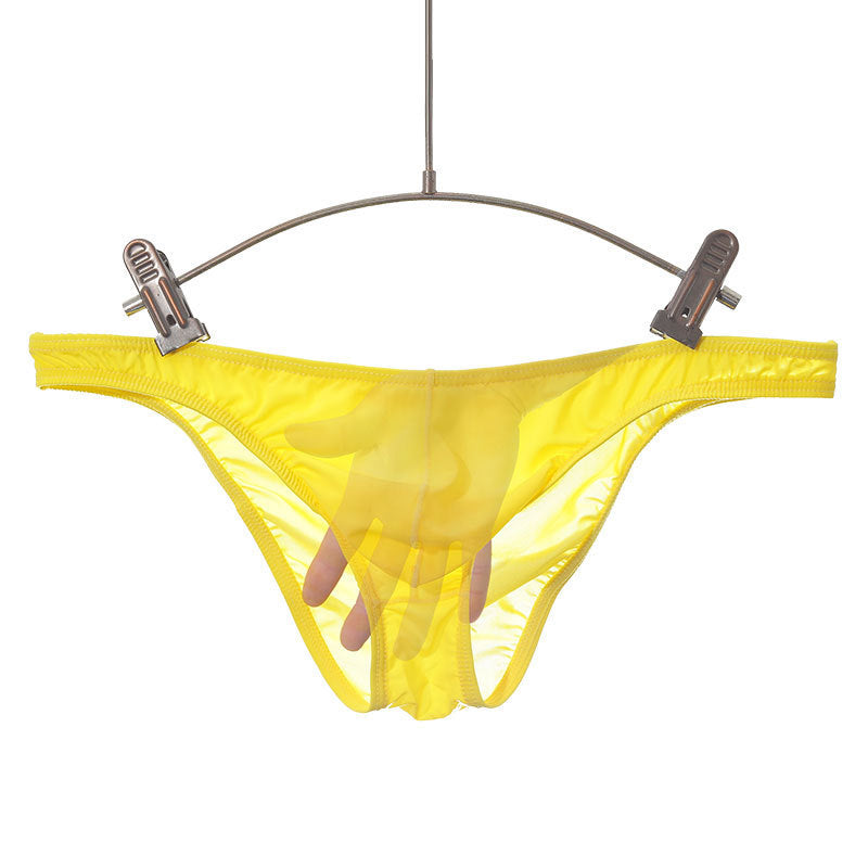 New Transparent Men's Ice Silk T-shaped Briefs