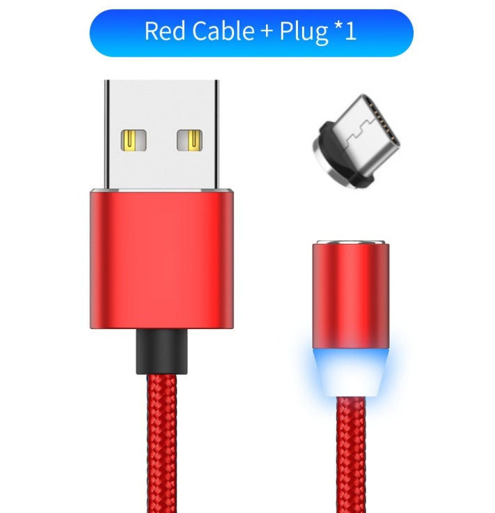 YBD 1m Magnetic LED Charging Cable for Apple