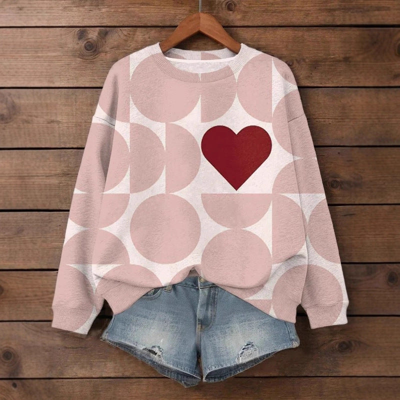 Fashionable Printed Sweatshirt With Long Sleeves