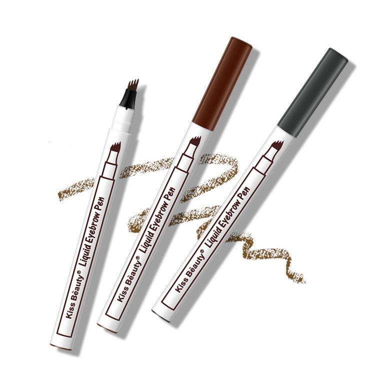 Waterproof Four-Claw Eyebrow Pen - Natural Eyebrow Tint Fork Tip Pencil