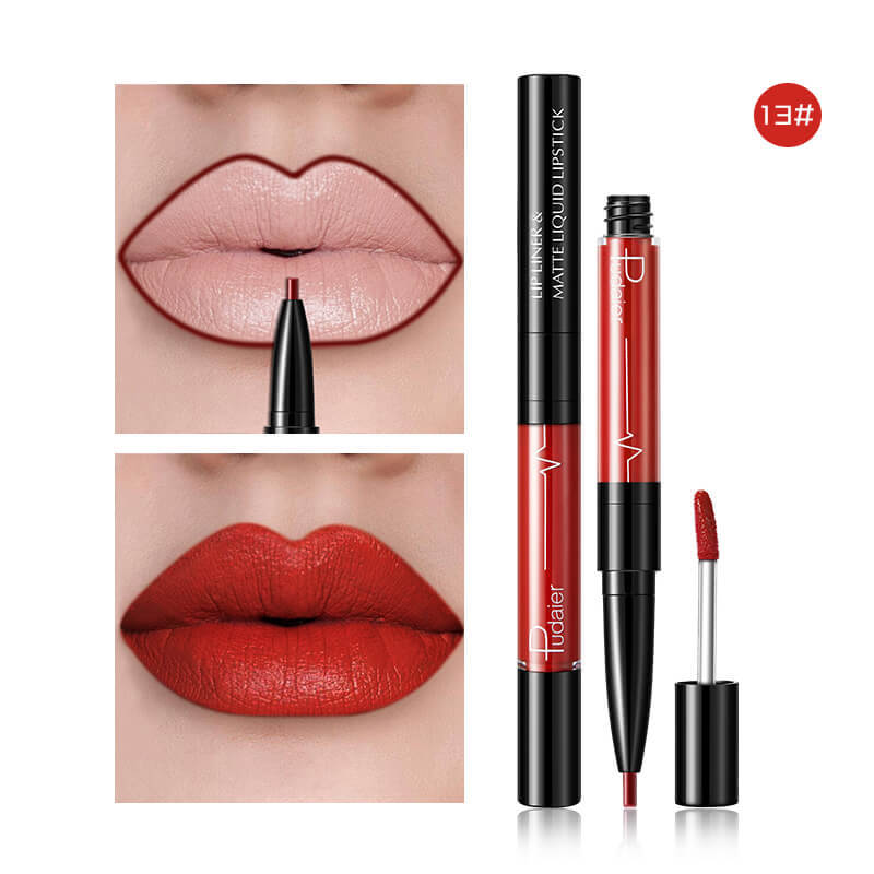 Pudaier Matte Lip Gloss Lip Liner Agate Red Lip Tint
