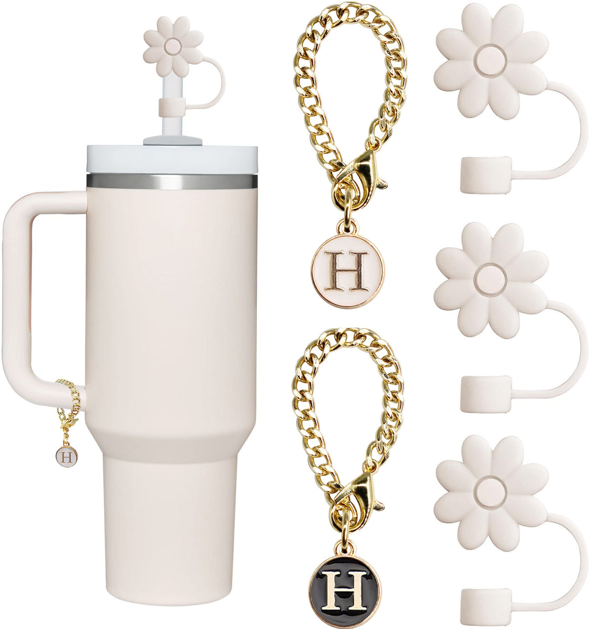 Tumbler Letter Handle Charms - 5PCS