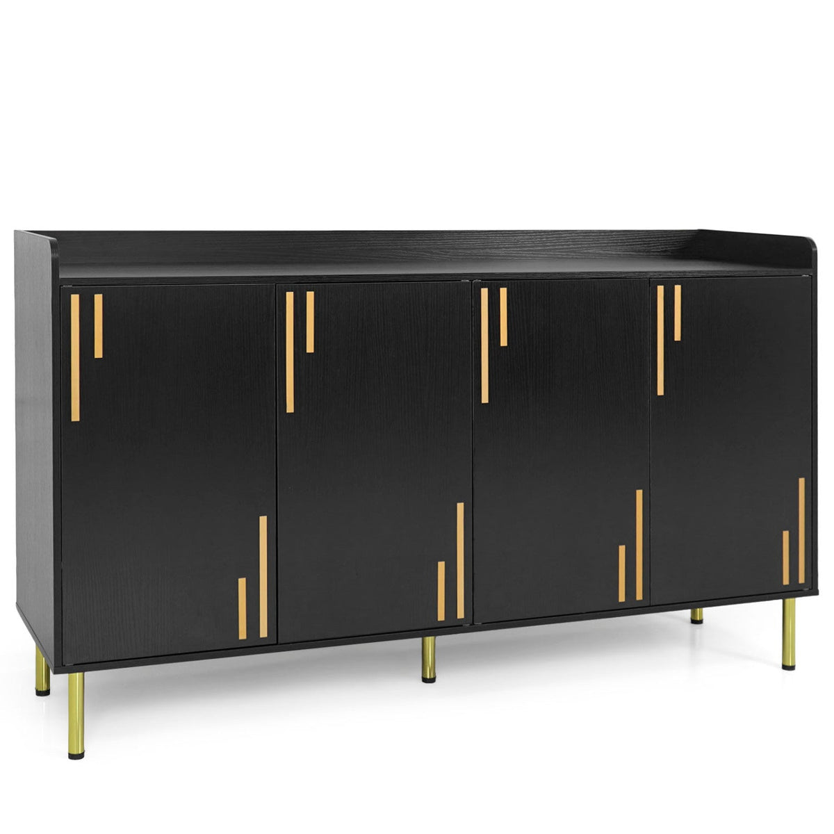 55" Buffet Cabinet with 4 Doors and Metal Legs DirectDeals