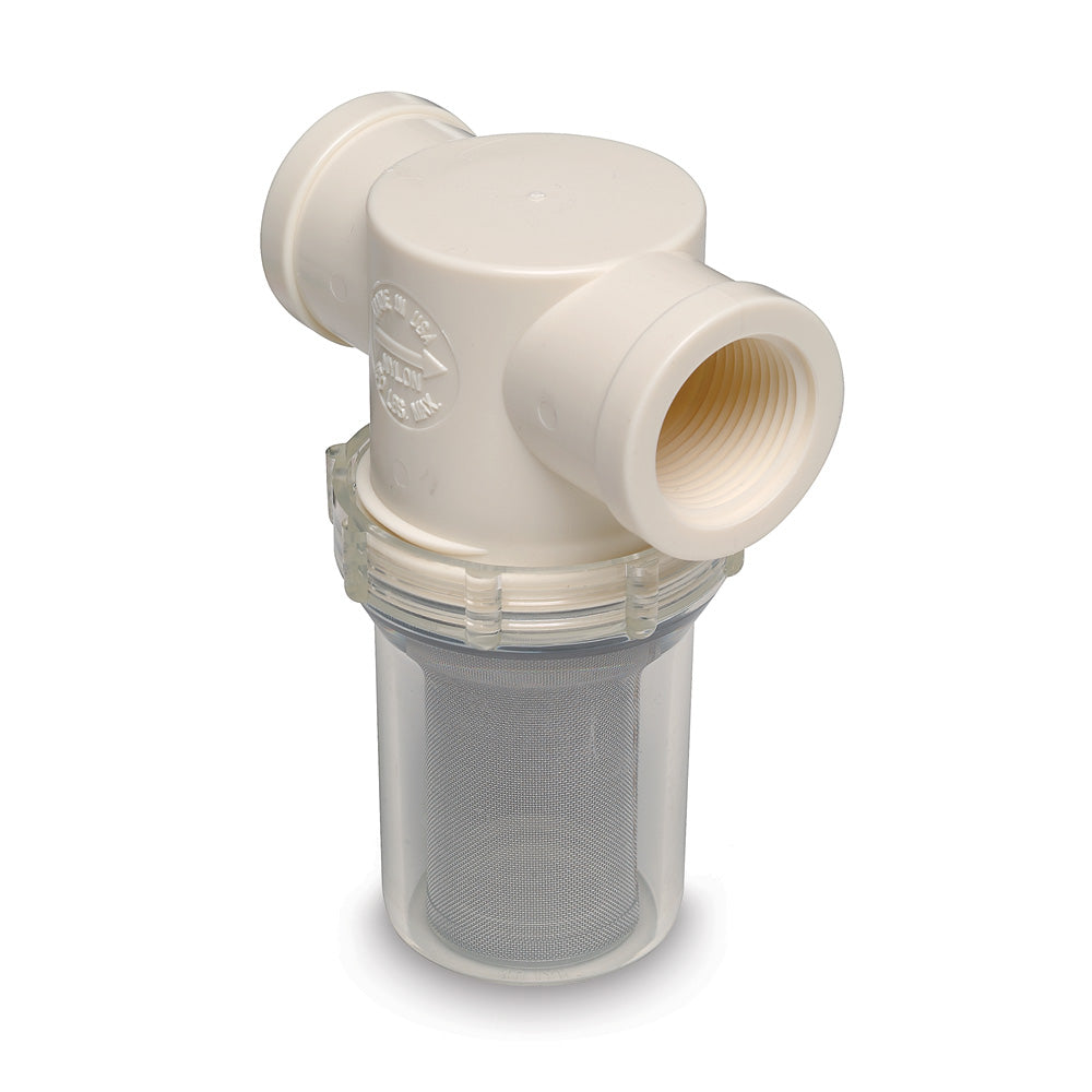 Shurflo by Pentair 1" Raw Water Strainer w/Bracket  Fittings - 50 Mesh TRAPSKI