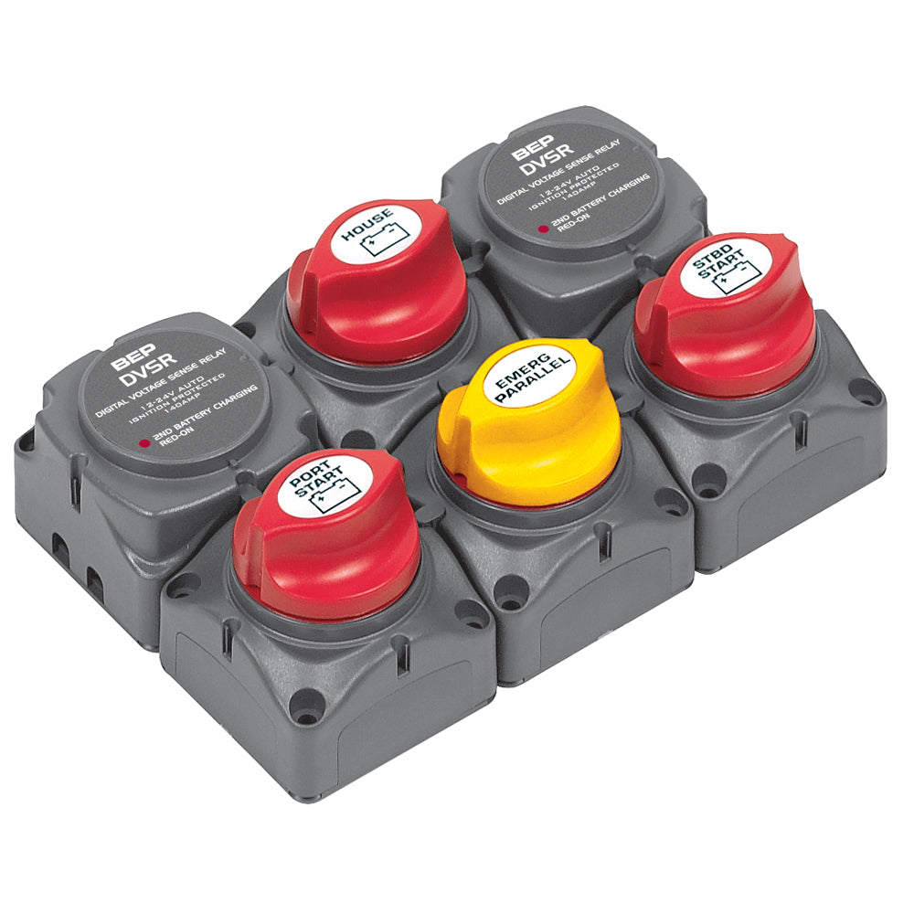 BEP Battery Distribution Cluster f/Twin Outboard Engines w/Three Battery Banks TRAPSKI