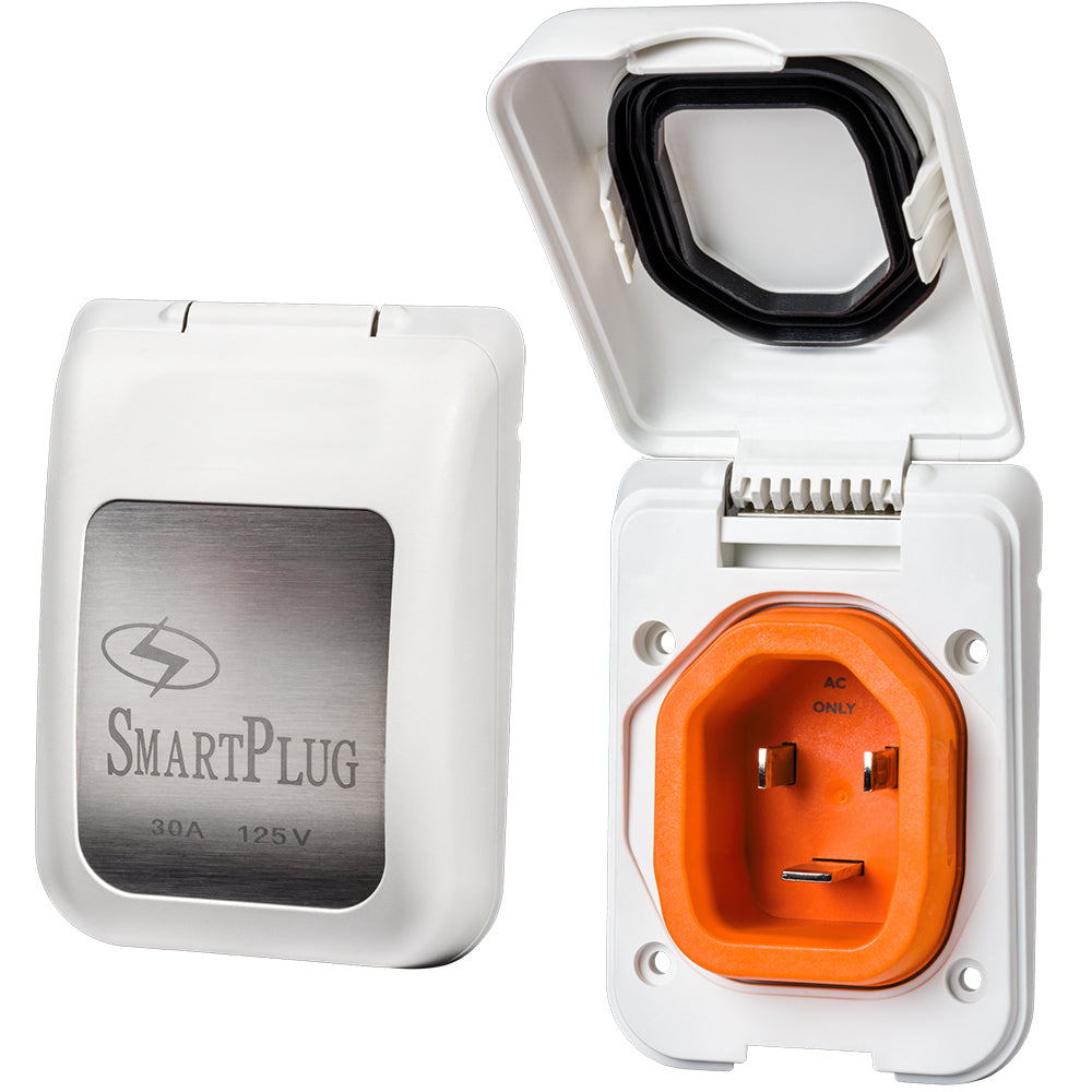 SmartPlug 30 AMP Male Non-Metallic Inlet Cover - White TRAPSKI