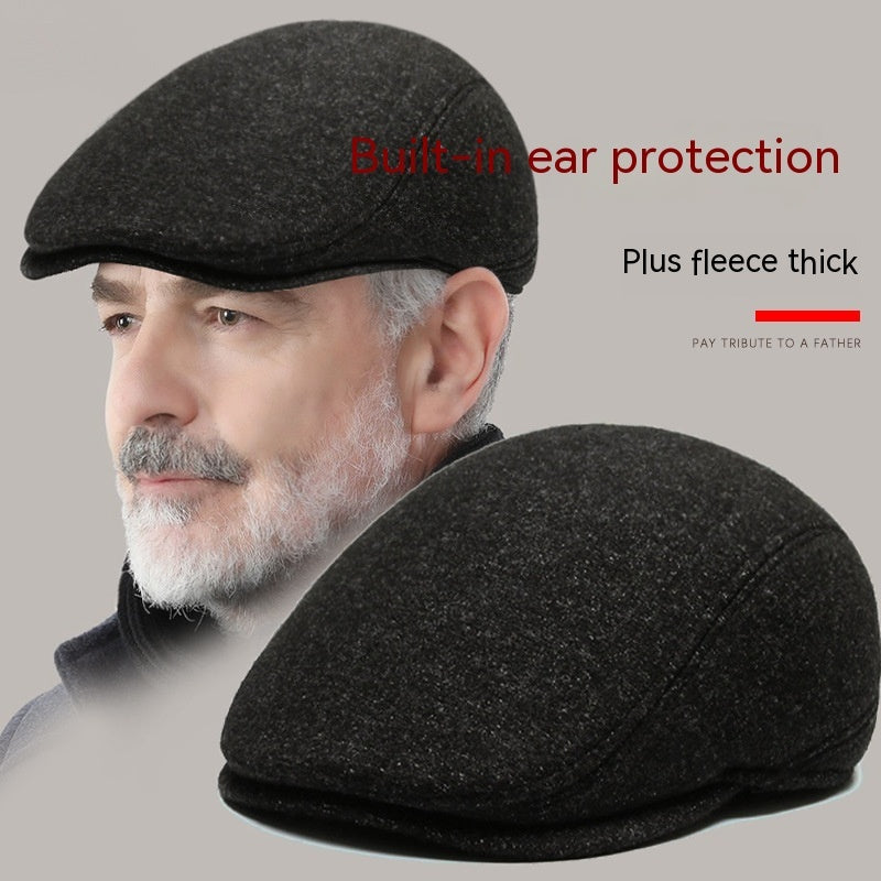 Outdoor Cycling Warm Short Brim Beret Ear Protection Hat