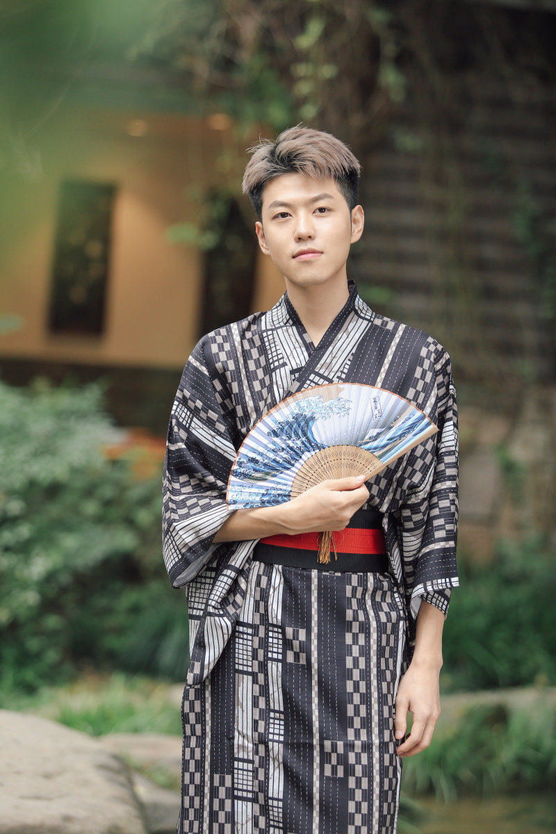 Japanese Kimono Male Samurai Costume