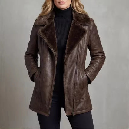 Single-layer Fur-and-leather Jacket Faux-fur Cross-border Fluffy Coat