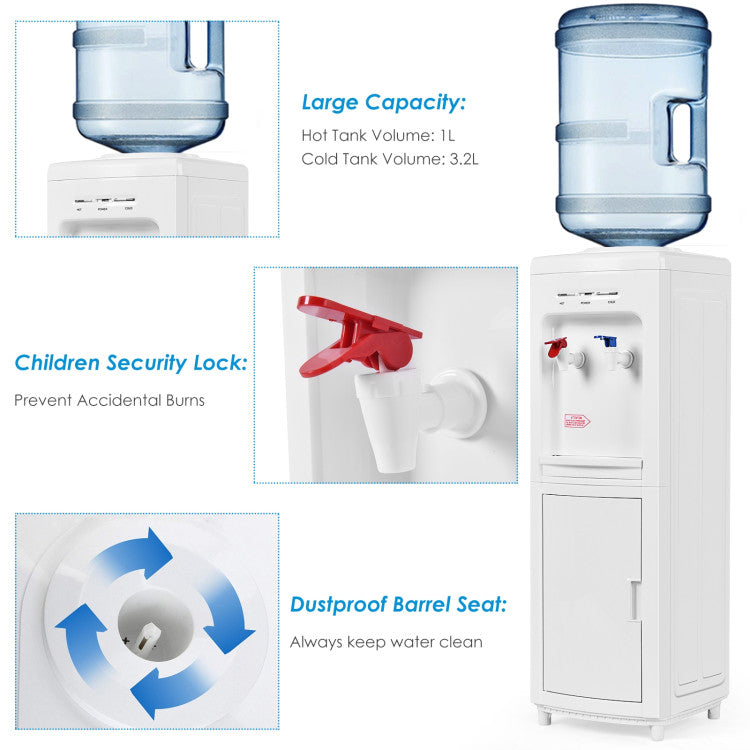 5-Gallon Hot & Cold Water Cooler with Child Safety Lock DirectDeals